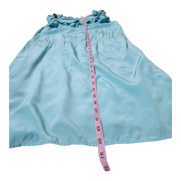 Amanda Uprichard Silk Soft Blue Pinktuck Ruffle Dress size small - Picture 7 of 7